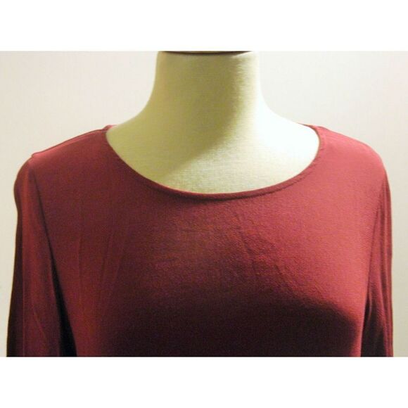Mango‎ Dress Burgundy Red Swing Mini Dress Size 8 - Picture 5 of 8